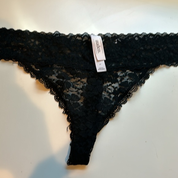 PINK Victoria's Secret *Bundle/3* L Black & Navy String Thong Underwear Lace - Picture 9 of 9